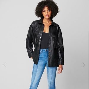 BLANK NYC *BRAND NEW* Faux Leather Fringe Jacket in XS